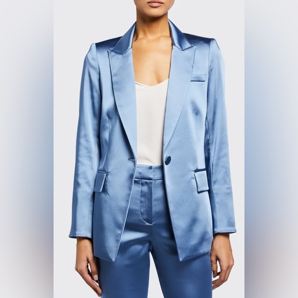 Veronica Beard medi satin jacket blue - Picture 3 of 3